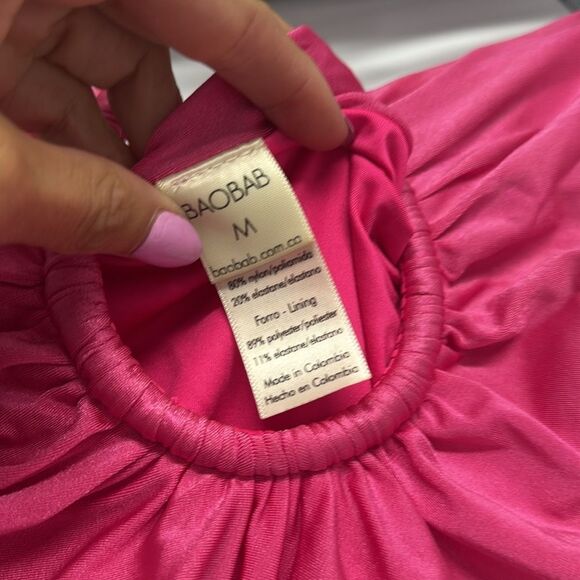 Baobab Collection Fuchsia Dress - Size Medium - LIKE NEW - Strapless - Rouched - Picture 6 of 6